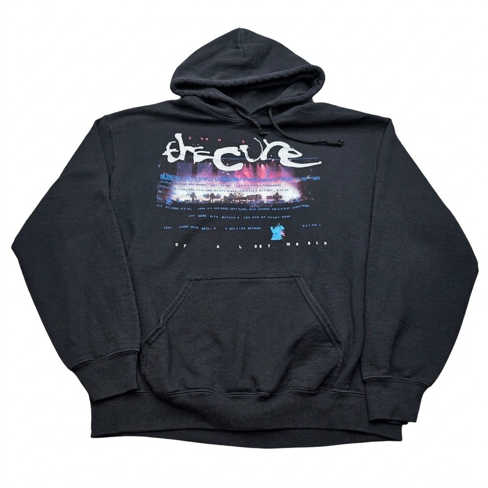 The Cure Hoodie 2023 North America Tour Lost World Concert Merch Black Men's Med